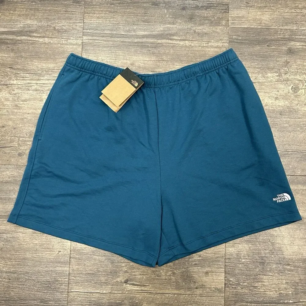 NWT The North Face Fleece Simple Logo Shorts Men XL Blue Coral Relaxed‎ (367)